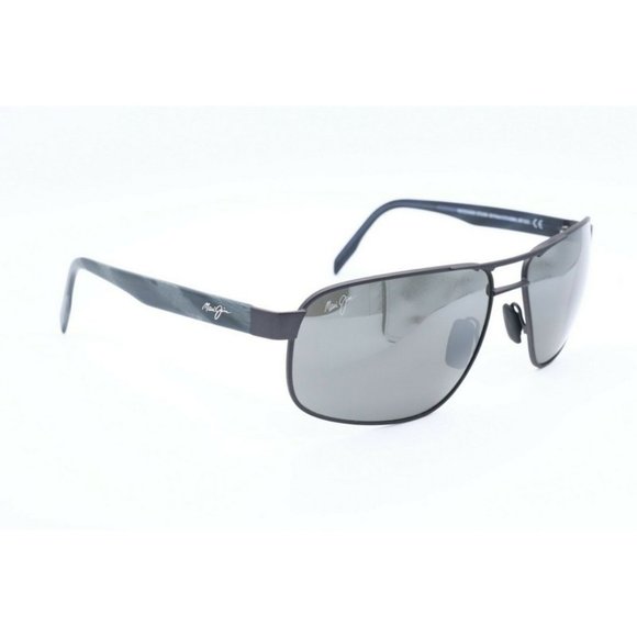 Maui Jim Whitehaven MJ 776-02S Gunmetal Sunglasses Polarized Gray Lens 63mm (B) - Picture 3 of 8
